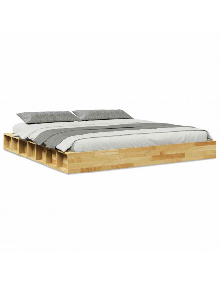 Struttura Letto Senza Materasso 180x200 cm in Legno di Rovere