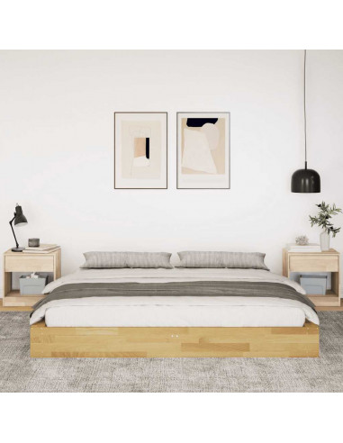 Struttura Letto Senza Materasso 180x200 cm in Legno di Rovere