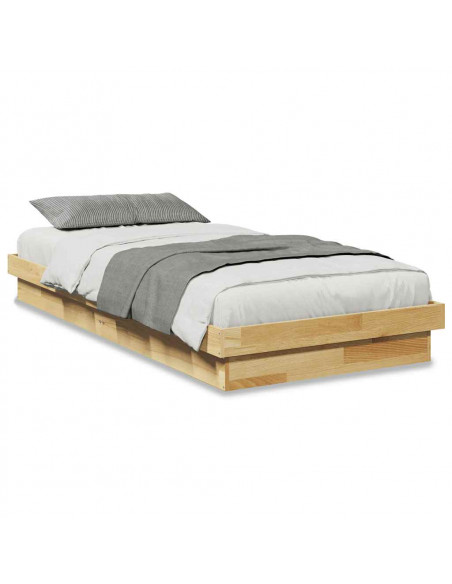 Struttura Letto Senza Materasso 75x190 cm in Legno di Rovere