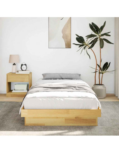Struttura Letto Senza Materasso 75x190 cm in Legno di Rovere