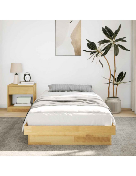 Struttura Letto Senza Materasso 90x190 cm in Legno di Rovere
