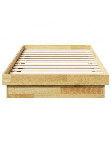 Struttura Letto Senza Materasso 90x190 cm in Legno di Rovere