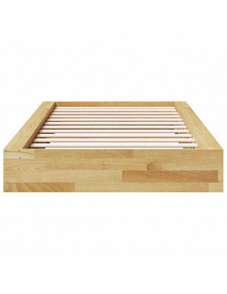 Struttura Letto Senza Materasso 90x190 cm in Legno di Rovere