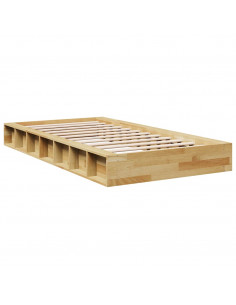Struttura Letto Senza Materasso 90x200 cm in Legno Massello 2