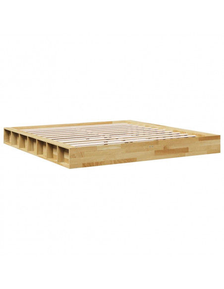 Struttura Letto Senza Materasso in Legno Massello di Rovere