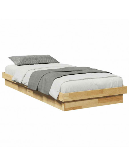 Struttura Letto Senza Materasso in Legno Massello di Rovere