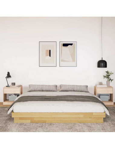 Struttura Letto Senza Materasso in Legno Massello di Rovere