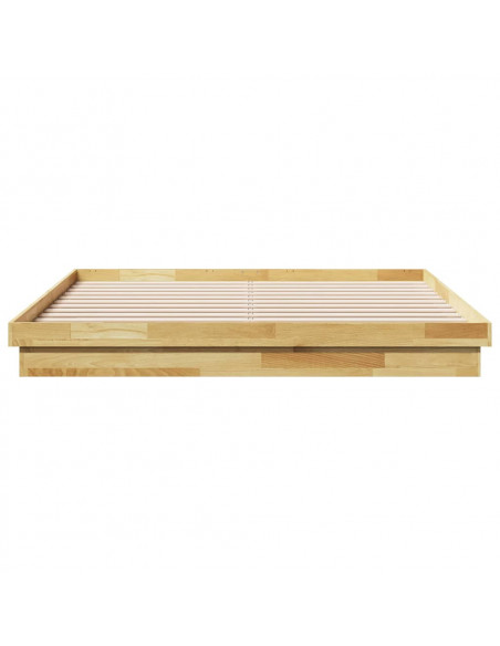 Struttura Letto Senza Materasso in Legno Massello di Rovere
