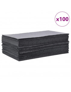 Tamponi Assorbenti per Olio 100 pz Grigi 40x50 cm