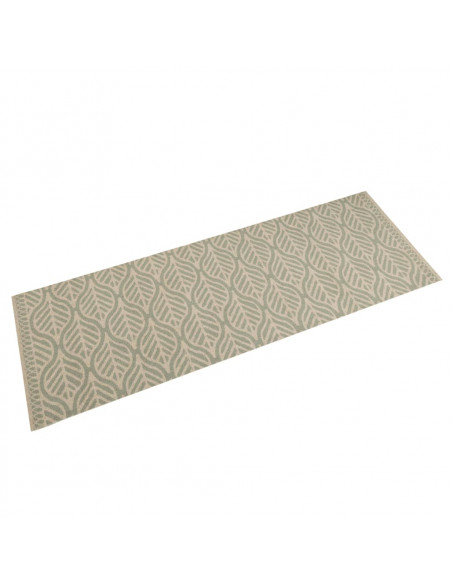 Tappeto da Cucina Lavabile Foglie 60x180 cm in Velluto