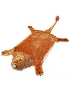 Tappeto di Peluche a Forma di Leone 205 cm Marrone