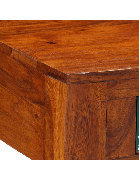 Tavolino da Salotto 90x50x40 cm in Legno Massello di Acacia