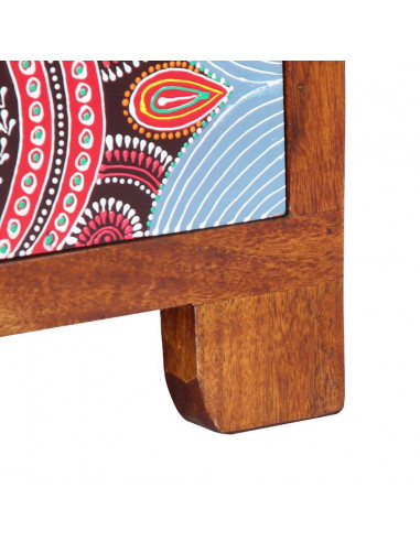 Tavolino da Salotto 90x50x40 cm in Legno Massello di Acacia