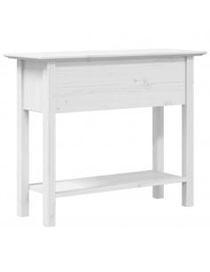 Tavolo Consolle BODO 90x34,5x73 cm Legno Massello Pino Bianco