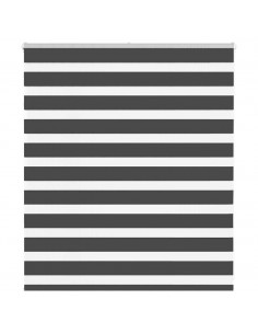 Tenda a Rullo Zebra Nero Larghezza Tessuto 125,9 cm Poliestere