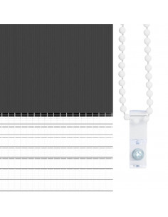 Tenda a Rullo Zebra Nero Larghezza Tessuto 130,9 cm Poliestere