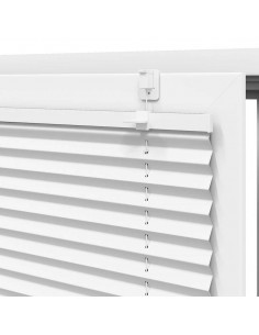 Tenda Plissettata Bianca 75x150 cm Larghezza Tessuto 74,4 cm