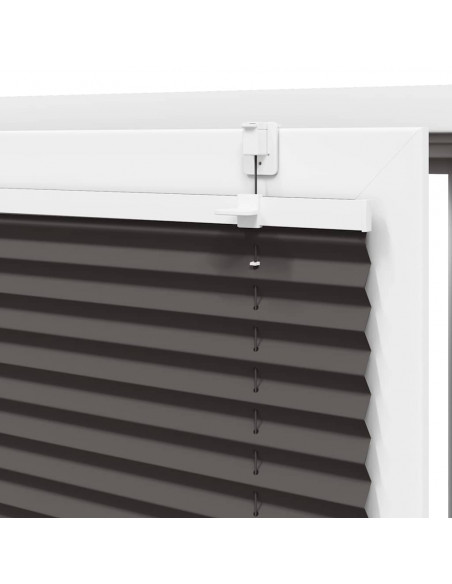Tenda Plissettata Nera 120x100 cm Larghezza Tessuto 119,4 cm