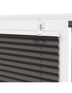 Tenda Plissettata Nera 120x150 cm Larghezza Tessuto 119,4 cm