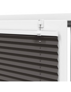 Tenda Plissettata Nera 45x200 cm Larghezza Tessuto 44,4 cm