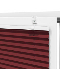 Tenda Plissettata Rosso Bordeaux 120x100 cm Larghezza Tessuto