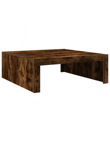 Tavolino da Salotto Rovere Fumo 100x100x35 cm Legno Multistrato