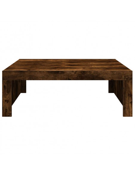 Tavolino da Salotto Rovere Fumo 100x100x35 cm Legno Multistrato
