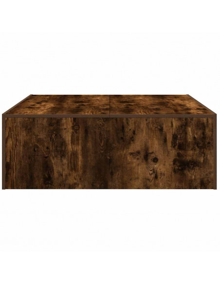 Tavolino da Salotto Rovere Fumo 100x100x35 cm Legno Multistrato