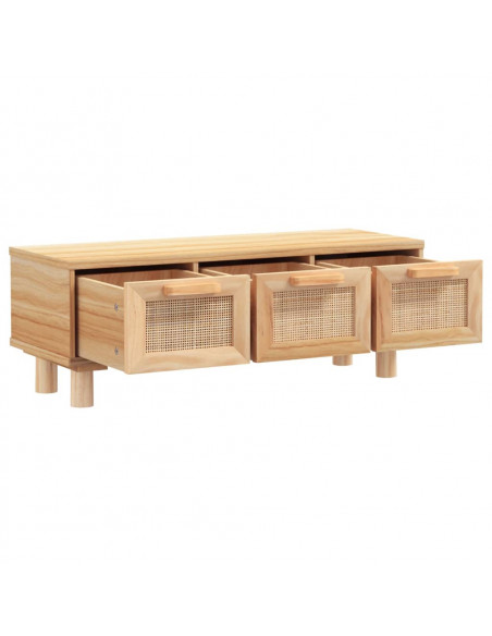 Tavolino Marrone 80x40x30 cm Legno Multistrato e Massello Pino