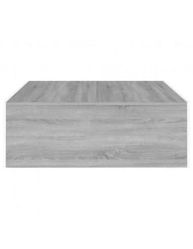 Tavolino Salotto Grigio Sonoma 100x100x35 cm Legno Multistrato