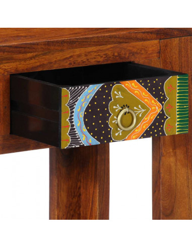 Tavolo Consolle 80x35x75 cm in Legno Massello di Acacia