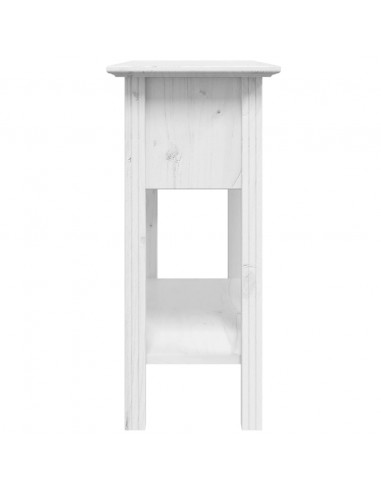 Tavolo Consolle BODO 90x34,5x73 cm Legno Massello Pino Bianco