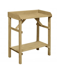 Tavolo da Lavoro da Giardino in Legno Impregnato 75x40x90cm 2