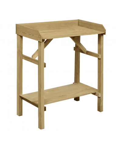 Tavolo da Lavoro da Giardino in Legno Impregnato 75x40x90cm