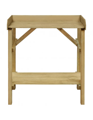 Tavolo da Lavoro da Giardino in Legno Impregnato 75x40x90cm