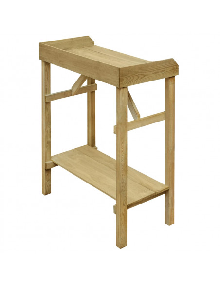 Tavolo da Lavoro da Giardino in Legno Impregnato 75x40x90cm