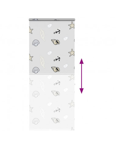 Tenda a Rullo Doccia con Cassonetto 100x240cm Larghezza Tessuto