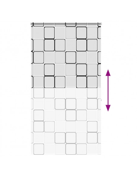 Tenda a Rullo Doccia con Cassonetto 130x240cm Larghezza Tessuto