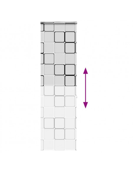 Tenda a Rullo Doccia con Cassonetto 70x240 cm Larghezza Tessuto
