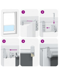 Tenda a Rullo Oscurante 120x175 cm Larghezza Tessuto 116,6 cm 2
