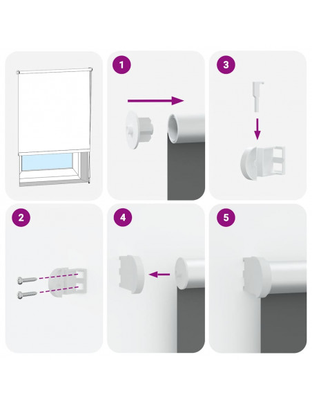 Tenda a Rullo Oscurante 150x130 cm Larghezza Tessuto 146,6 cm