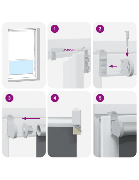 Tenda a Rullo Oscurante 165x230 cm Larghezza Tessuto 161,6 cm