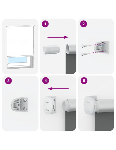 Tenda a Rullo Oscurante 55x175 cm Larghezza Tessuto 50,7 cm