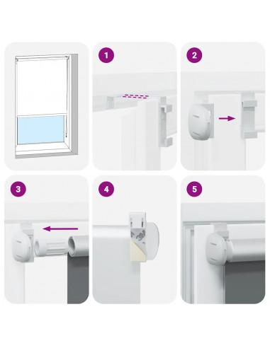 Tenda a Rullo Oscurante 60x150 cm Larghezza Tessuto 55,7 cm