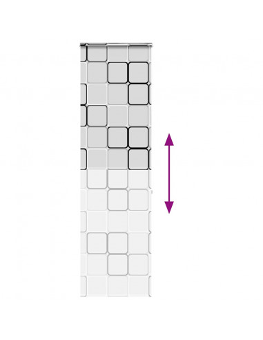 Tenda a Rullo per Doccia Cassonetto 80x240 cm Larghezza Tessuto