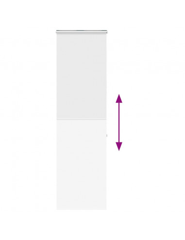 Tenda a Rullo per Doccia Cassonetto 80x240 cm Larghezza Tessuto