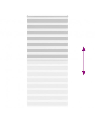 Tenda a Rullo Zebra Larghezza Tessuto 100,9 cm Poliestere