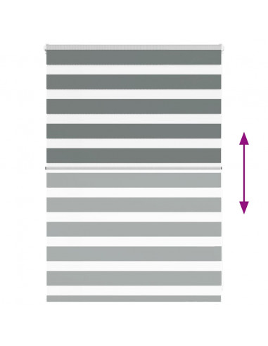 Tenda a Rullo Zebra Larghezza Tessuto 100,9 cm Poliestere