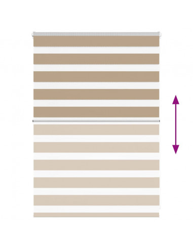 Tenda a Rullo Zebra Larghezza Tessuto 105,9 cm Poliestere