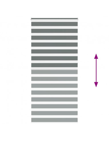 Tenda a Rullo Zebra Larghezza Tessuto 105,9 cm Poliestere